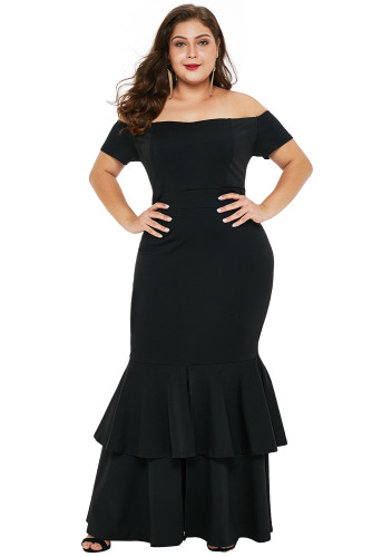 Black My Everything Plus Size Mermaid Dress