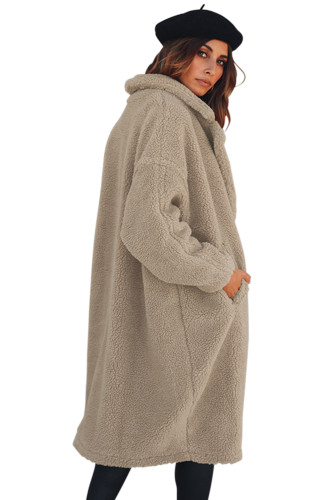 Apricot Oversize Furry Long Coat