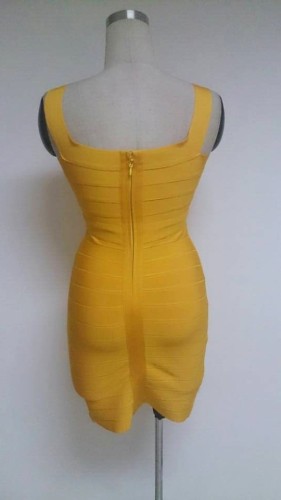 Orange Off-the-shoulder Mini Bandage Dress