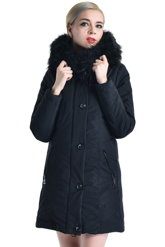 Fur Hooded Winter Rookie Black Parka Jacket