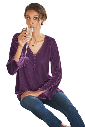 Purple La Vie Velvet Top