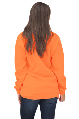 Light Coral Pocket Style Quarter Zip Sweatshirt