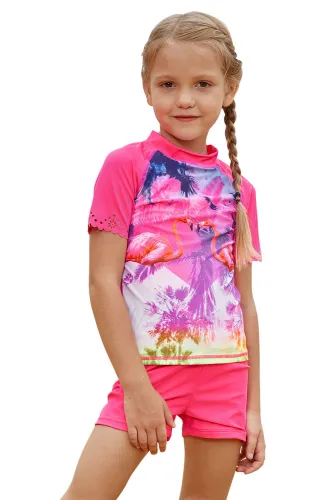 Girls Beach Day Comfortable Shirt and Short Set