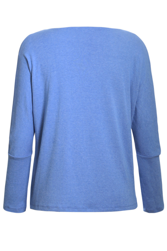 Slate Blue Concise Pullover Sweatshirt