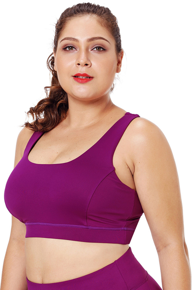Rose Plus Size Racerback U-shaped Neck Sport Bra