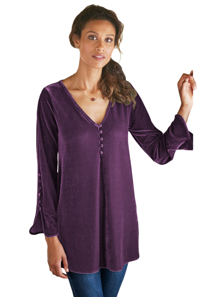 Purple La Vie Velvet Top