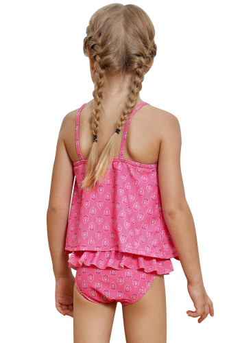 Rosy Little Girls Tankini Swimsuit with Print