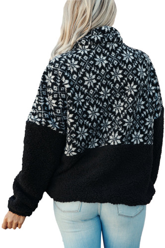 Black Snow Angel Christmas Sweatshirt