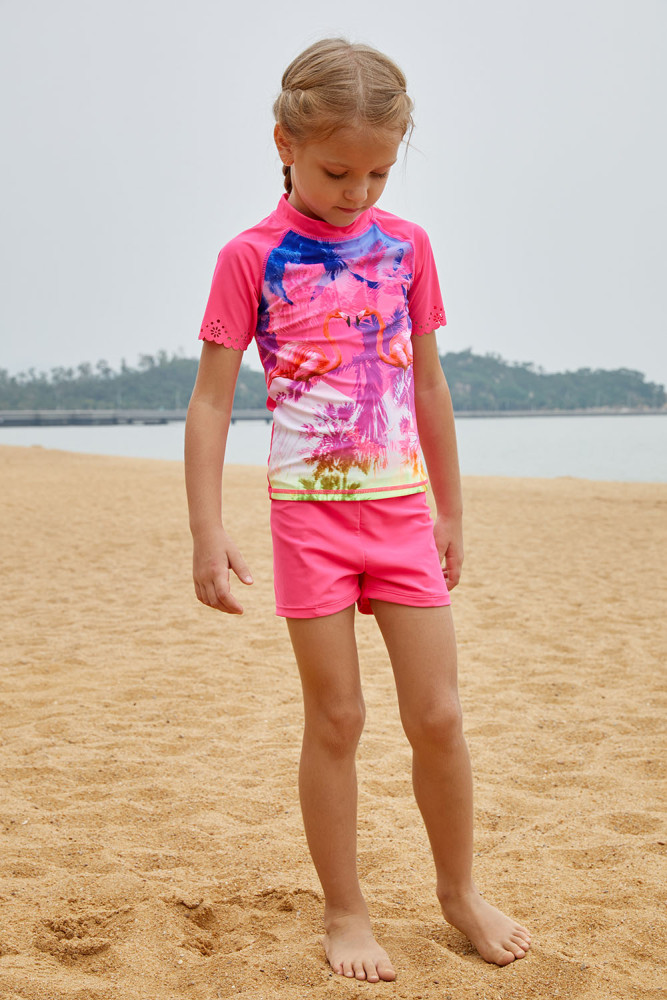 Girls Beach Day Comfortable Shirt and Short Set