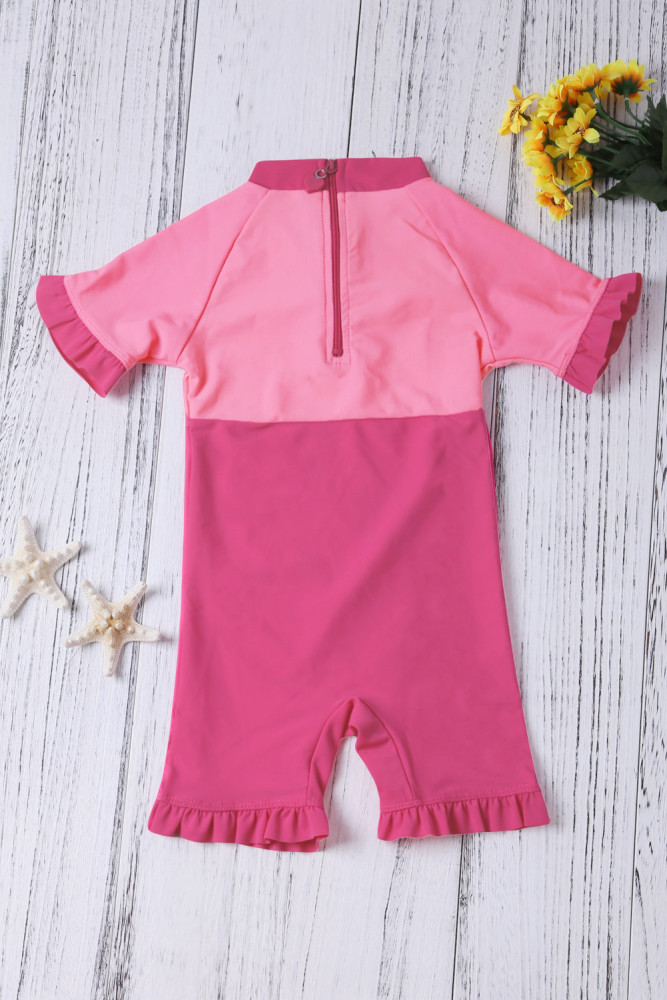 Pink Little Mermaid Princess Cute Girls Swimsuit