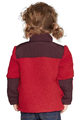 Red Unisex Zip-Up Fleece Jacket for Kids