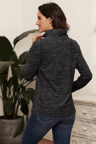 Charcoal Quarter Zip Pullover Sweatshirt