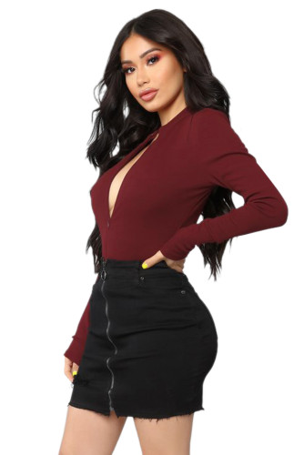 Red Grind Time Beyond Long Sleeve Bodysuit