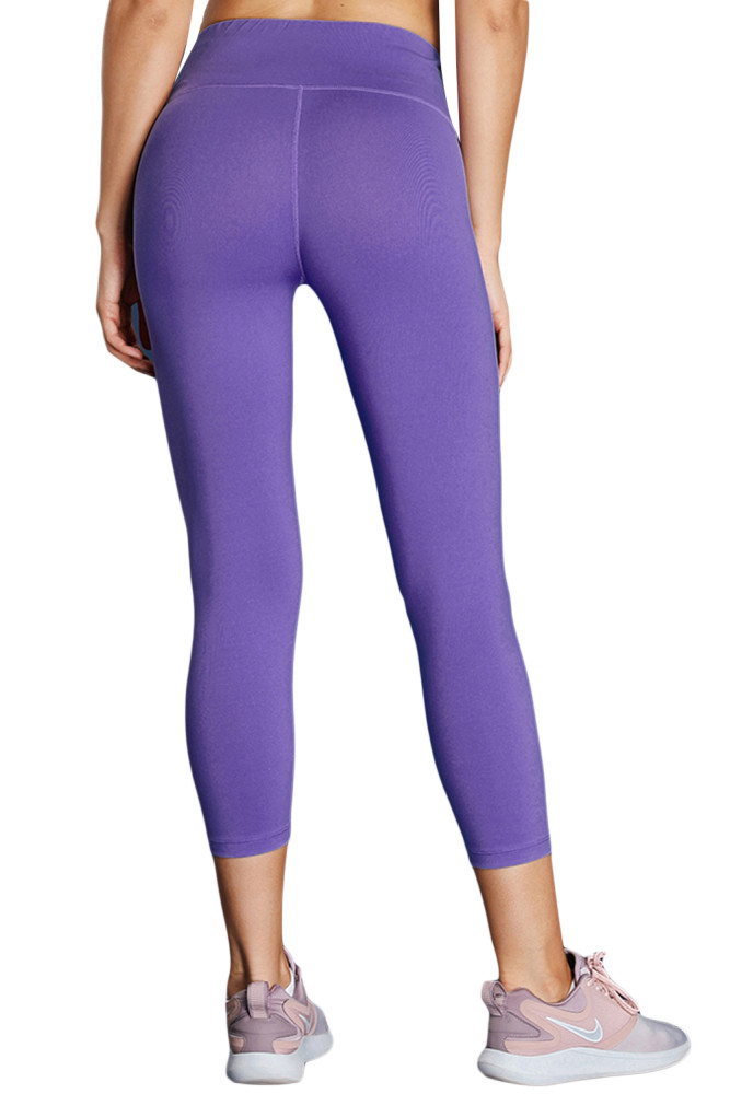 Purple High-Rise Track Full-Length Performance Leggings