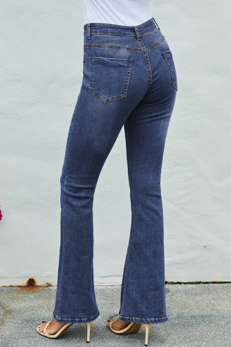 Medium Blue Wash Vintage Wide Leg Jeans