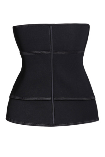 Black Neoprene Workout Waist Trainer Belt Body Shaper