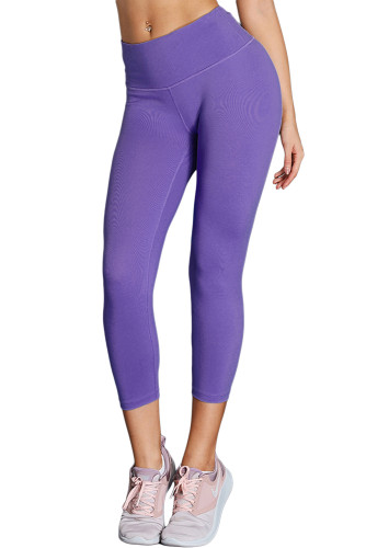 Purple High-Rise Track Full-Length Performance Leggings