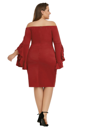 Red Plus Size Cha Cha Body-Con Dress