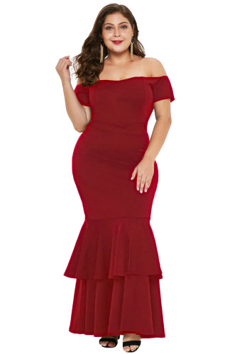 Red My Everything Plus Size Mermaid Dress