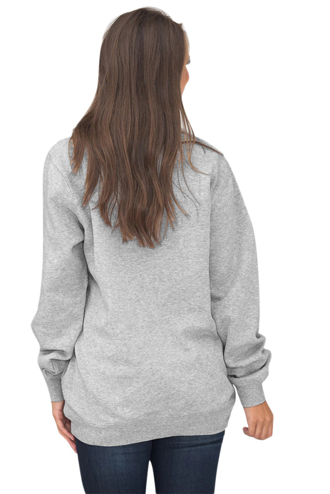 Gray Pocket Style Quarter Zip Sweatshirt
