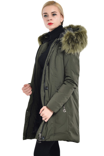 Fur Hooded Winter Rookie Army Green Parka Jacket