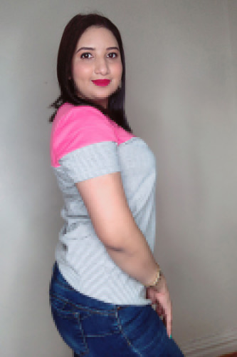 Pink Color Block Striped Short Sleeve T-shirt