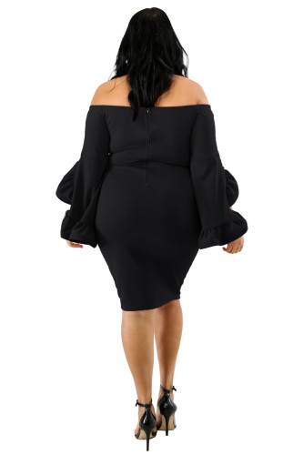 Black Plus Size Cha Cha Body-Con Dress