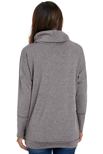 Gray Heathered Kangaroo Pocket Sweatshirt
