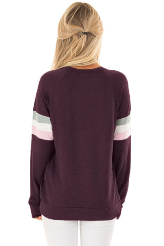 Burgundy Be Happy Graphic Sweatshirt