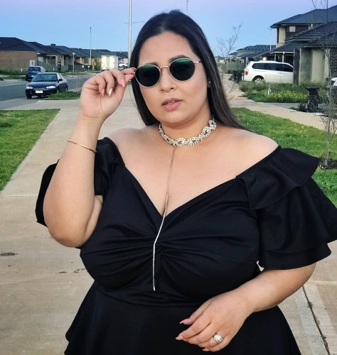 Black Plus Size Tiered Sleeve Twisted Peplum Dress