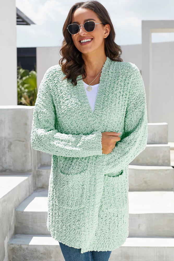 Mint Pebble Beach Textured Cardigan