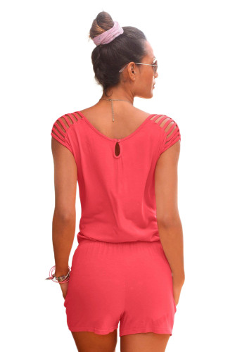Pink Loose Fitting Short Jumpsuit