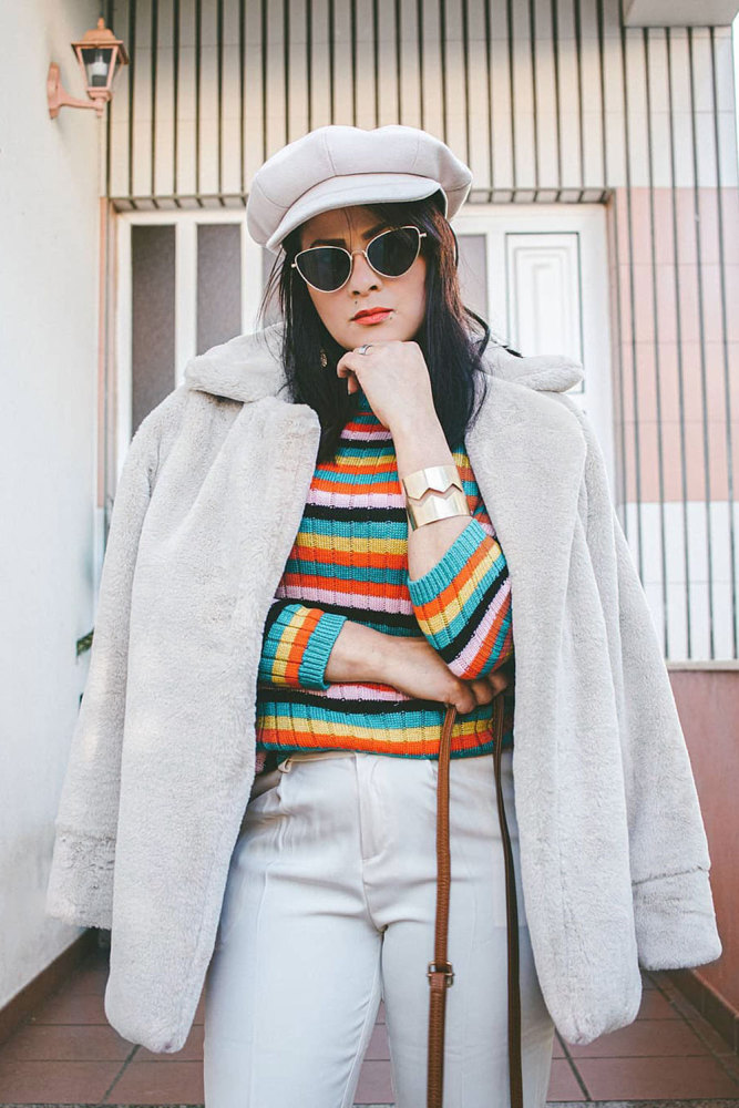 Gray Breaker Pocketed Sherpa Statement Jacket
