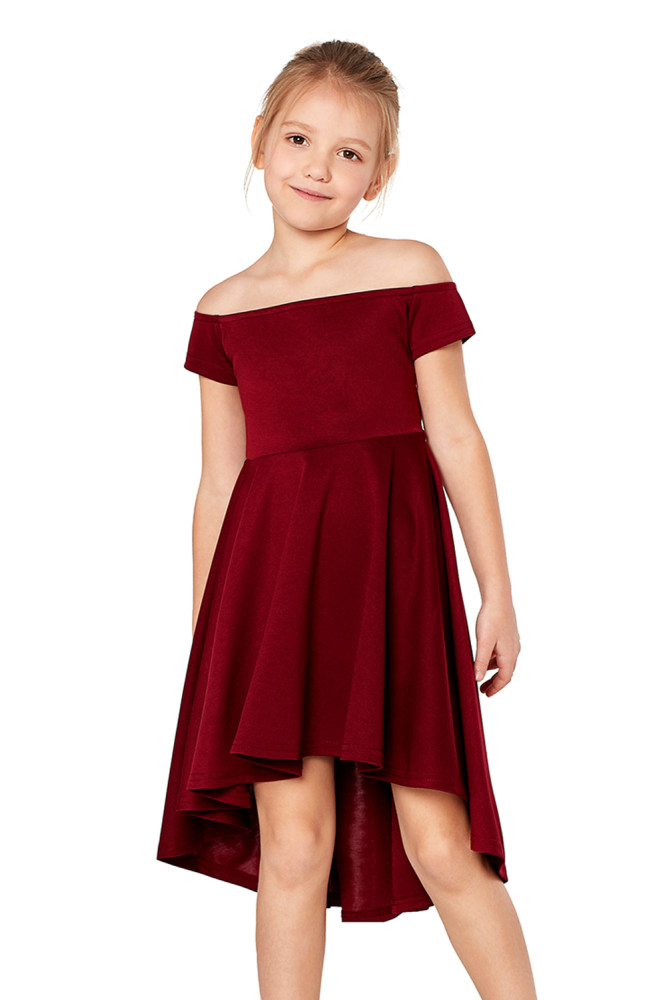 Red All The Rage Skater Dress for Little Girls