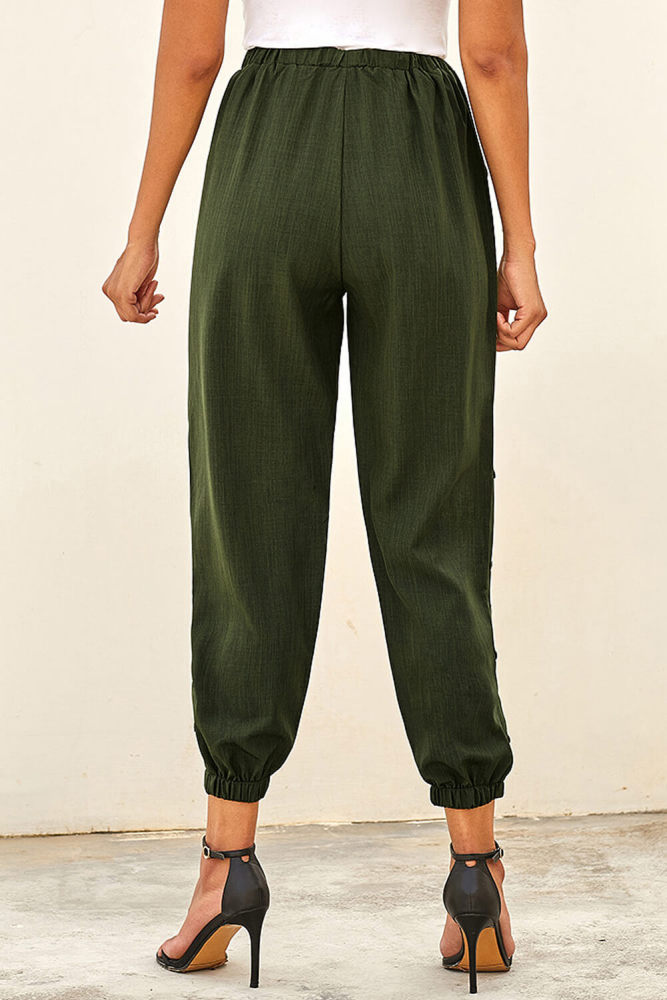 Green On The Run Pocketed Pants