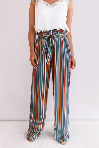 Sky Blue Sweet Skyline Views Stripe Pants
