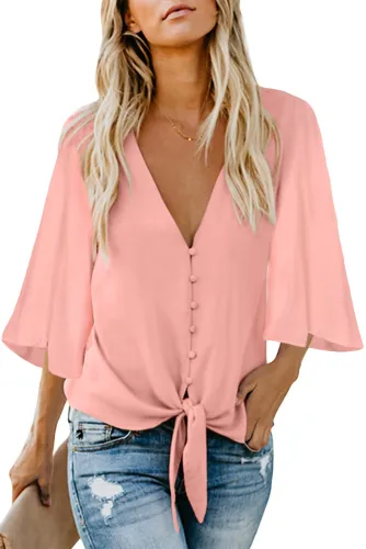 Pink Forever Tonight Button Down Tie Top