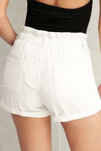 White Bloomingdale Shorts