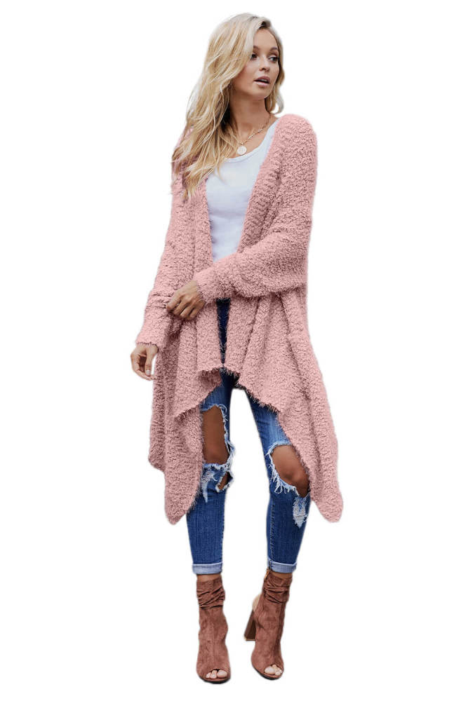 Pink Winter Baggy Cardigan Coat