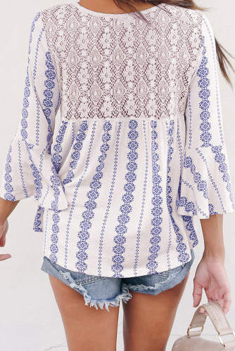 Blue Valley of The Dolls Babydoll Blouse