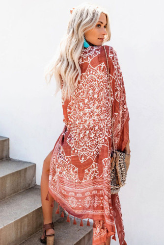 Brown Anja Tassel Kimono
