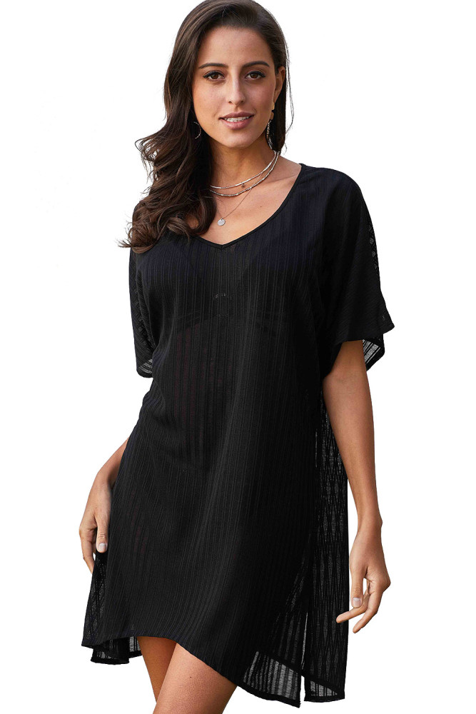 Black Fishnet Beach Dress