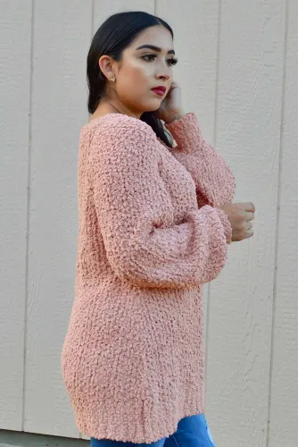 Pink Chill in The Air Sweater