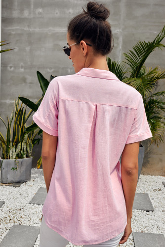 Pink Button Down Top