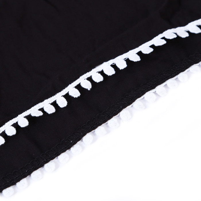 Black Chiffon Tunic with Embroidery