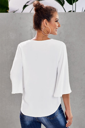 White Forever Tonight Button Down Tie Top
