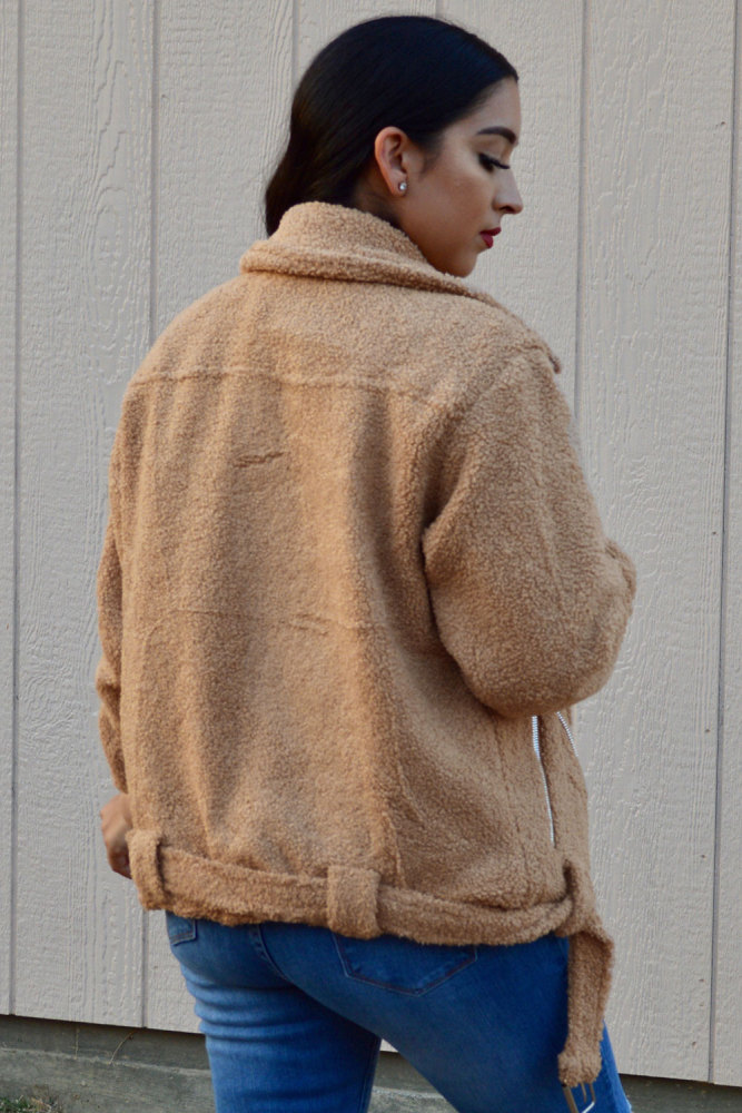 Khaki Niagara Falls Pocketed Sherpa Jacket