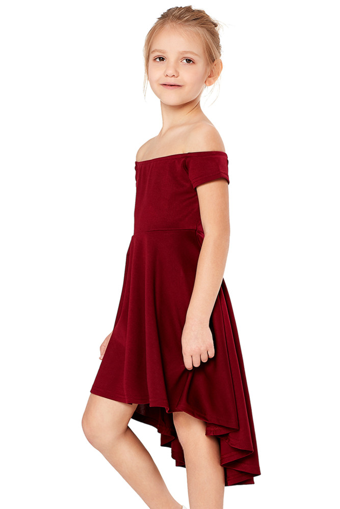 Red All The Rage Skater Dress for Little Girls