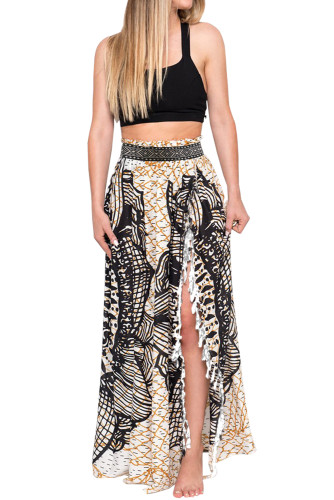 Fishnet Mandala Maxi Skirt
