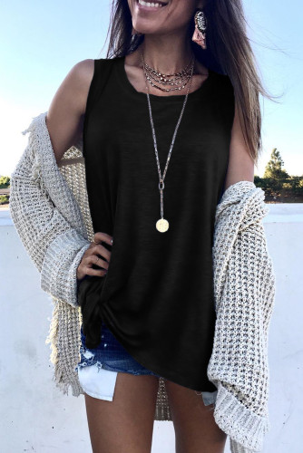 Black Knot Front Jersey Tank